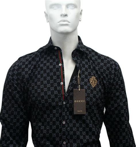 men gucci dress shirt|gucci formal shirts.